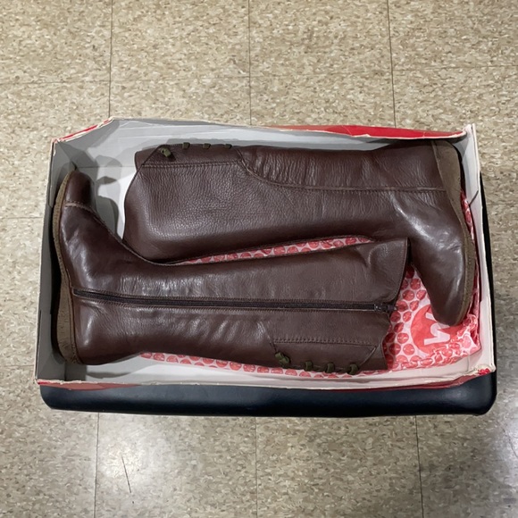 Wonders Continental Over-The-Knee Boots Brown/Green Accent Size: 6 - Picture 4 of 7